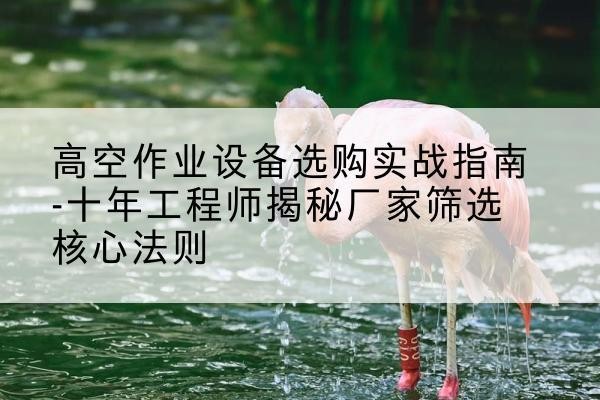 罗源剪叉式升降机厂家-高空作业设备选购实战指南-十年工程师揭秘厂家筛选核心法则