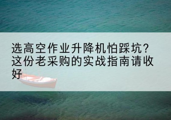 罗源高空作业升降机厂家推荐-选高空作业升降机怕踩坑？这份老采购的实战指南请收好